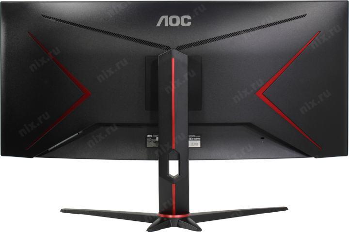34"    ЖК монитор AOC CU34G2X Black&Red(Curved LCD 3440x1440  HDMI DP USB3.2 Hub)