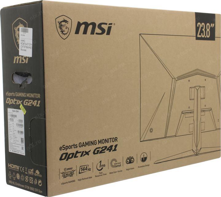 23.8" ЖК монитор MSI Optix G241 Black (LCD 1920x1080 HDMI DP)