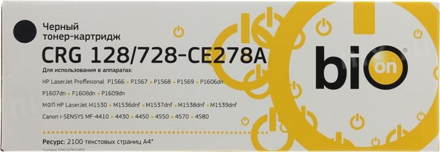 Картридж Bion  BCR-C728/CE278A для Canon MF4410/4450/4550/4580 HP LJ  P1566/1606/M1536