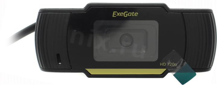 Веб-камера ExeGate GoldenEye C270 HD (матрица 1/3" 1 Мп, 1280х720, 720P, 30fps, USB, фиксированный фокус, микрофон с шумоподавлением, универсальное крепление, кабель 1,5 м, Windows® 7/8/10/11, Mac OS 10.6 и выше, Chrome OS™, Android 5.0 и выше, черная, RT