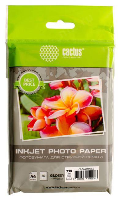Cactus CS-GA623050ED (A6 50 листов  230  г/м2) бумага  глянцевая