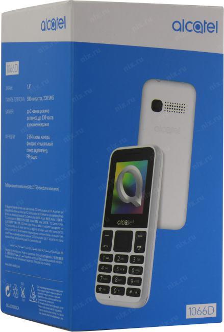 Телефон Alcatel 1066D-2BALRU5 Warm White (QuadBand 1.8" GSM microSD 0.3Mpx 63  г)