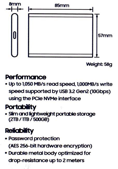 Накопитель SSD 500 Gb USB3.2 Samsung T7 <MU-PC500R/WW> (RTL) V-NAND  TLC