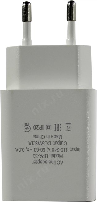 Defender UPA-31 83587 Зарядное устройство USB (Вх. AC100-240V  Вых.  DC5V 15.5W  3xUSB)