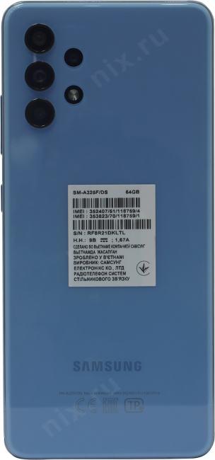 Смартфон Samsung Galaxy A32  SM-A325FZBDSER Blue (2+1.8GHz4Gb6.4"2400x1080 AMOLED4G+WiFi+BT64Gb+microSD64+8+5+5Mpx)