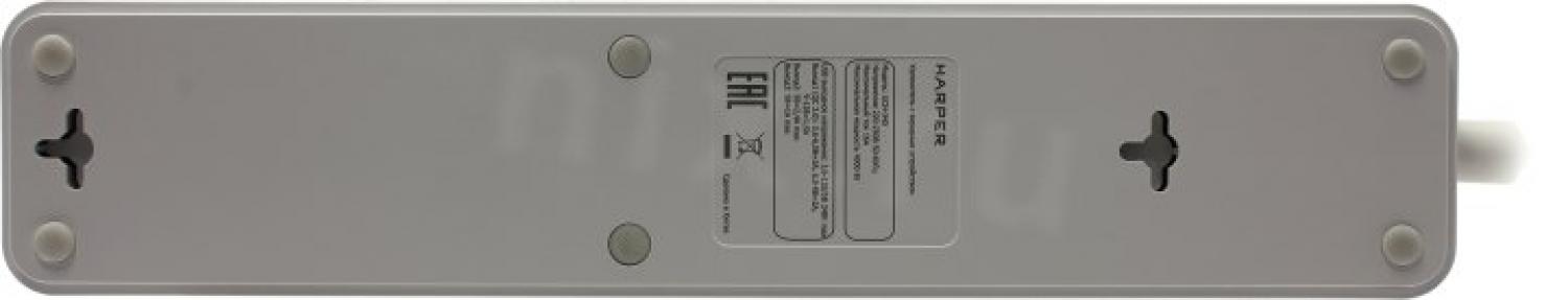 Удлинитель HARPER UCH-340 White 1.5м (3 розетки + 3 USB)