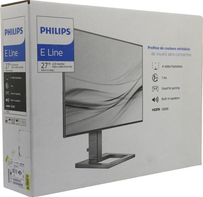 27"    ЖК монитор PHILIPS 272E2FA/00 (LCD  1920x1080  D-Sub HDMI DP)