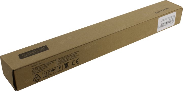 Патч-панель ExeGate EPP3-19-24-8P8C-C6-110D (19", UTP, 24 port, cat.6, KRONE&110(dual IDC), 1U, RoHS, Black, RTL)