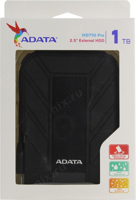 Накопитель ADATA  AHD710P-1TU31-CBK HD710 Pro USB3.1 Portable 2.5" HDD 1Tb EXT (RTL)