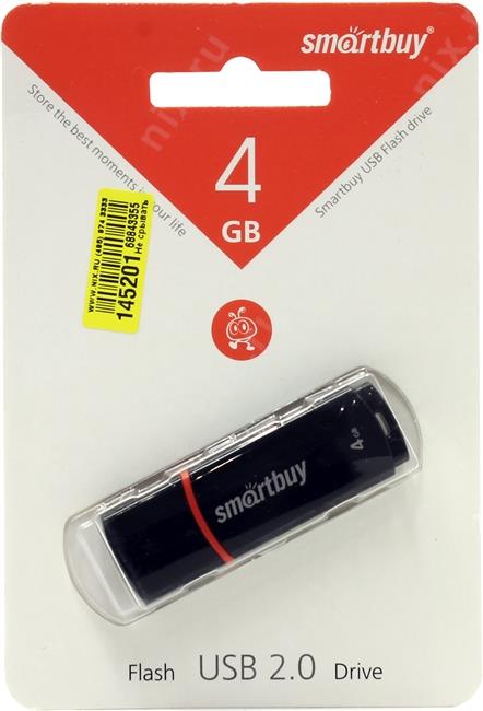 Накопитель SmartBuy Crown SB4GBCRW-K USB2.0 Flash Drive  4Gb (RTL)