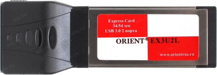 Контроллер Orient EX3U2L Adapter  Express  Card/34mm-->USB3.0 2  port