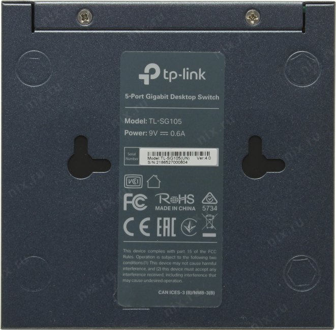 Коммутатор TP-LINK <TL-SG105> 5-Port Gigabit  Desktop  Switch (5UTP 1000Mbps)