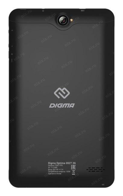 Планшет Digma Optima 8027 3G 1112460 Black /1/16Gb/3G/GPS/WiFi/BT/Andr8.1/8"