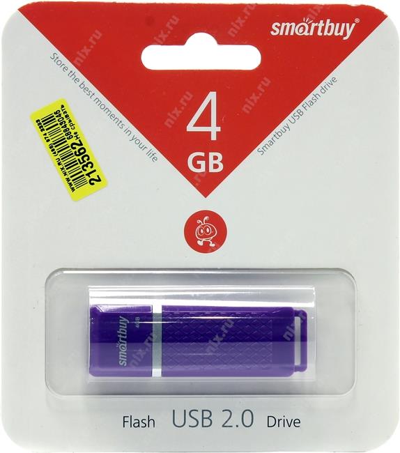 Накопитель SmartBuy Quartz <SB4GBQZ-V> USB2.0  Flash Drive 4Gb (RTL)