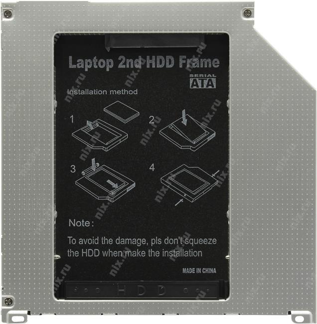 Espada SS95U Шасси для 2.5" SATA HDD для установки в SATA отсек оптического привода ноутбука Apple Slim