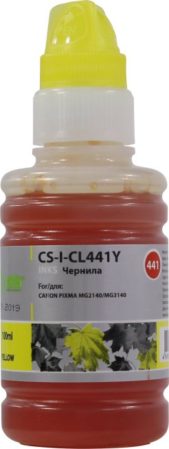 Чернила Cactus CS-I-CL441Y Yellow для  Canon Pixma MG2140/MG3140 (100мл)