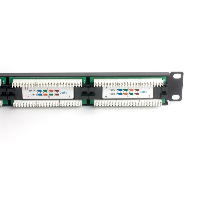 Коммутационная панель Patch Panel 19" 1U UTP 24 port кат  5e Rexant  <04-0021>