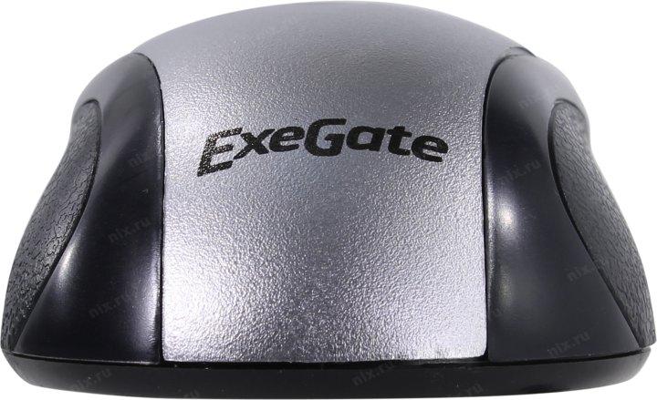 Мышь ExeGate Professional Standard SH-9026S (USB, оптическая, 1000dpi, 3D, 3 кнопки и колесо прокрутки, длина кабеля 1,35м, серебристая, Color Box)