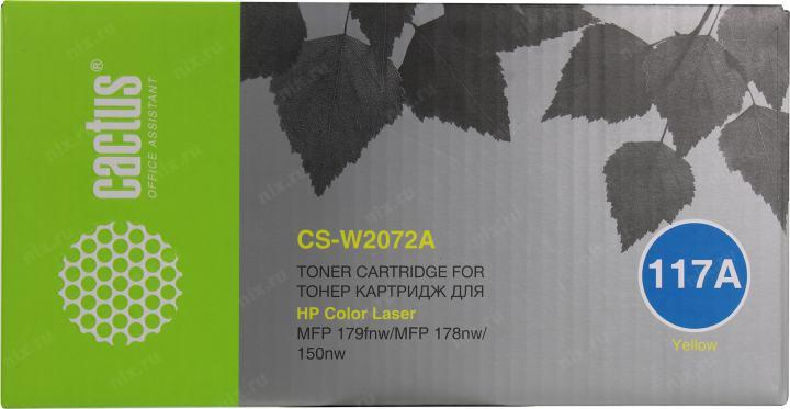 Картридж Cactus CS-W2072A Yellow для HP MFP  179fnw/178nw