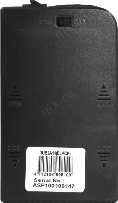 Мобильное шасси AgeStar <3UB2A14-Black>(Внешний бокс для 2.5"  SATA HDD  USB3.0)