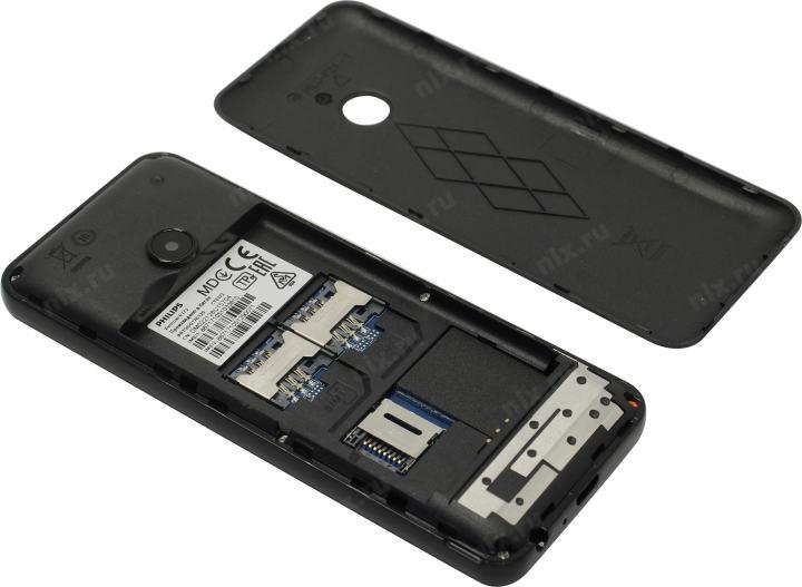 Телефон Philips Xenium E172 Black (DualBand 2.4" 320x240  EDGE+BT  microSD 0.3Mpx 100г)