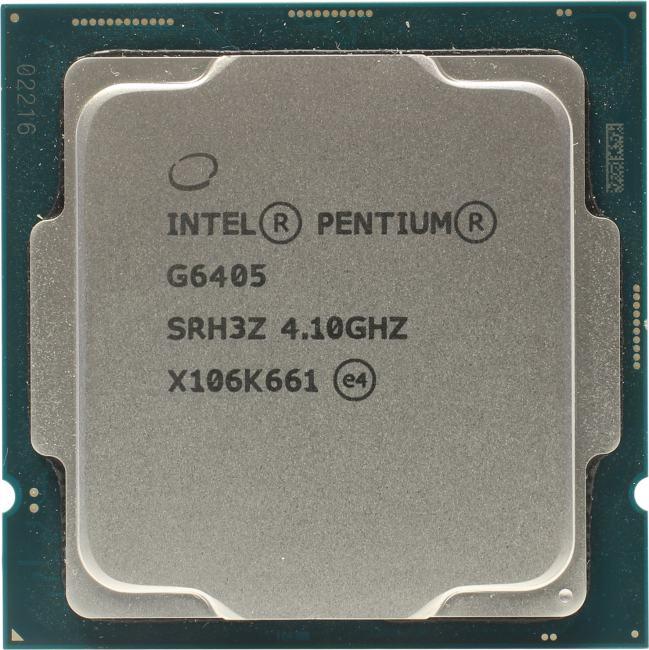 Процессор CPU Intel Pentium G6405       4.1 GHz/2core/SVGA HD Graphics/4Mb/58W/8  GT/s LGA1200