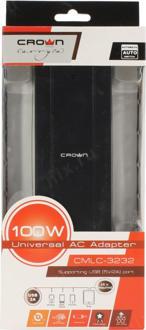 CROWN Micro CMLC-3232 блок питания (15-19.5V 100W)+8 сменных разъёмов  питания