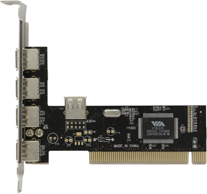 Контроллер Orient DC-602 (OEM) PCI USB2.0 4 port-ext  1 port-int