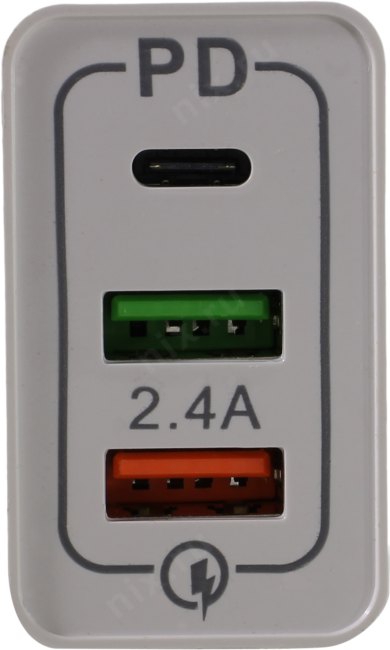 KS-is KS-380 Зарядное устройство USB (Вх. AC100-240V Вых. DC5V/9V/12V 27W  2xUSB USB-C)