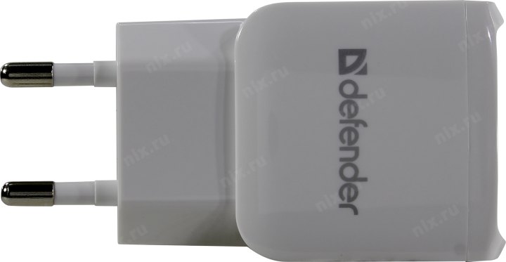 Defender EPA-13 White 83841 Зарядное устройство USB (Вх. AC100-240V  Вых.  DC5V 10.5W  2xUSB)