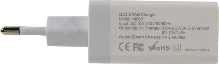 VCOM CA-M050 Зарядное устройство USB (Вх. AC100-240V  Вых.  DC5V/9V/12V 30W  USB)