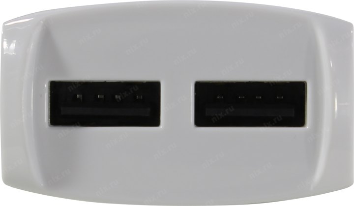 Defender EPA-13 White 83841 Зарядное устройство USB (Вх. AC100-240V  Вых.  DC5V 10.5W  2xUSB)