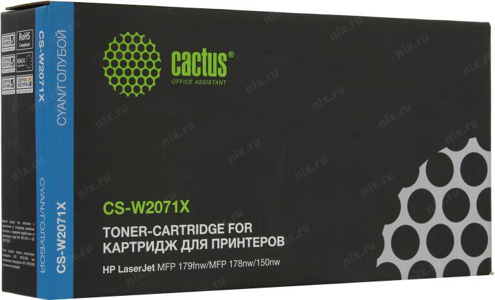 Картридж Cactus CS-W2071X Cyan для HP  Color Laser 150/MFP 178/179