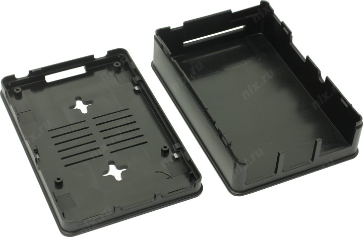 ACD RA186 Black ABS Plastic Case Brick style w/ Camera cable hole for Raspberry Pi 3