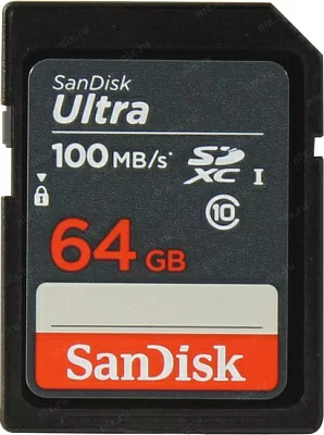 Карта памяти SanDisk Ultra SDSDUNR-064G-GN3IN SDXC Memory Card 64Gb UHS-I  U