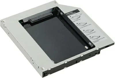 AgeStar SSMR2S-1A Шасси для 2.5” SATA HDD 9.5мм для установки в SATA 9.5мм  отсек  оптического привода  ноутбука