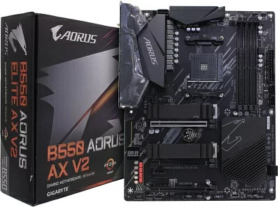 Мат. плата GIGABYTE B550 AORUS ELITE V2 (RTL) AM4 B550 3xPCI-E HDMI+DP 2.5GbLAN  SATA  RAID ATX 4DDR4