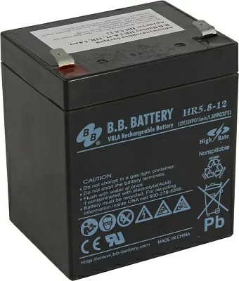 Аккумулятор B.B. Battery HR5.8-12 (12V  5.8Ah) для  UPS