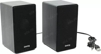 Колонки Dialog Stride AST-20UP <Black> (2x3W  дерево питание от USB)