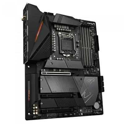 Мат. плата GIGABYTE Z590 AORUS PRO AX (RTL) LGA1200 Z590 3xPCI-E DP 2.5GbLAN+WiFi  SATA  RAID ATX  4DDR4