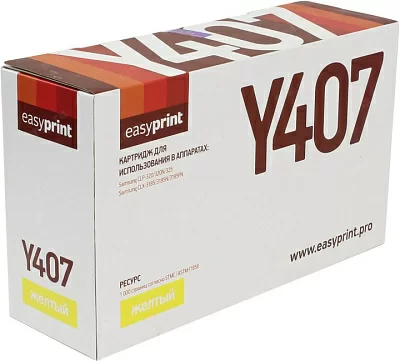 Тонер-картридж EasyPrint LS-Y407 Yellow для Samsung CLP-320/320N/325  CLX-3185/3185FN/3185N