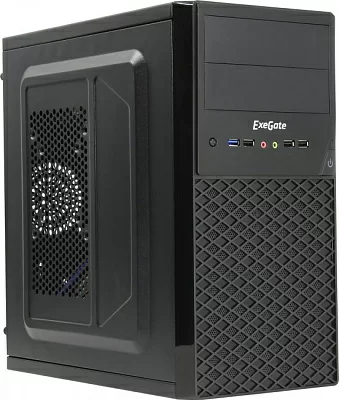 Корпус Minitower  Exegate QA-413U Black  MicroATX 500W (24+4+6/8пин) EX278428RUS