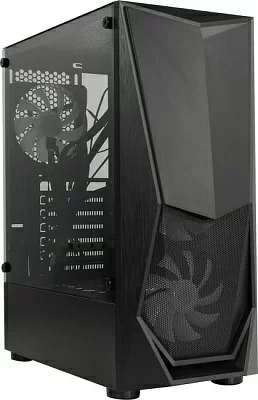 Корпус Miditower 1STPLAYER DK-3 DK-3-BK-3G6 Black ATX без БП с окном