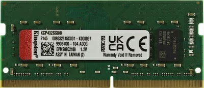 Модуль памяти Kingston KCP432SS8/8 DDR4 SODIMM 8Gb PC4-25600 (for NoteBook)