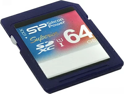 Карта памяти Silicon Power SP064GBSDXCU1V10 SDXC Memory Card 64Gb UHS-I U1