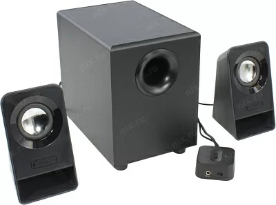 Колонки Logitech Z-213 (RTL) (2x1.5W+Subwoofer 4W дерево  пульт  ДУ проводной) 980-000942