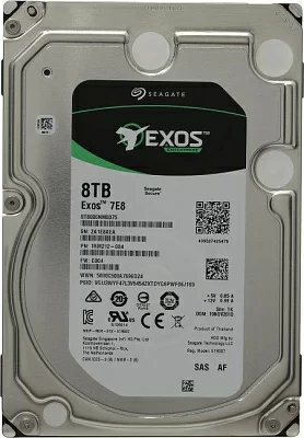 Жёсткий диск HDD 8 Tb SAS 12Gb/s Seagate Exos 7E8 <ST8000NM0075>  3.5" 7200rpm  256Mb