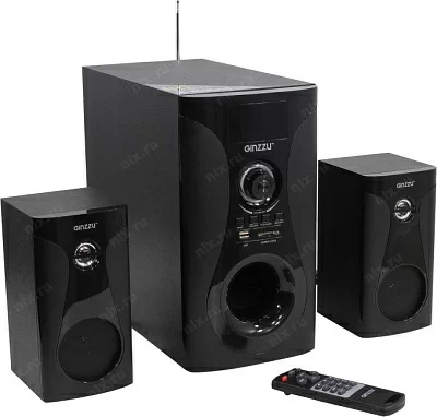 Колонки Ginzzu GM-425 (2х15W +Subwoofer 30W Bluetooth  USB  SD FM  ПДУ)