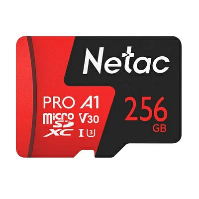 Карта памяти Netac <NT02P500PRO-256G-S> microSDXC Memory Card 256Gb A1 Class10  A1  V30 UHS-I U1