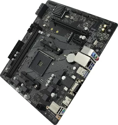 Мат. плата ASRock A520M-HVS (RTL) AM4 <A520> PCI-E Dsub+HDMI GbLAN SATA MicroATX  2DDR4